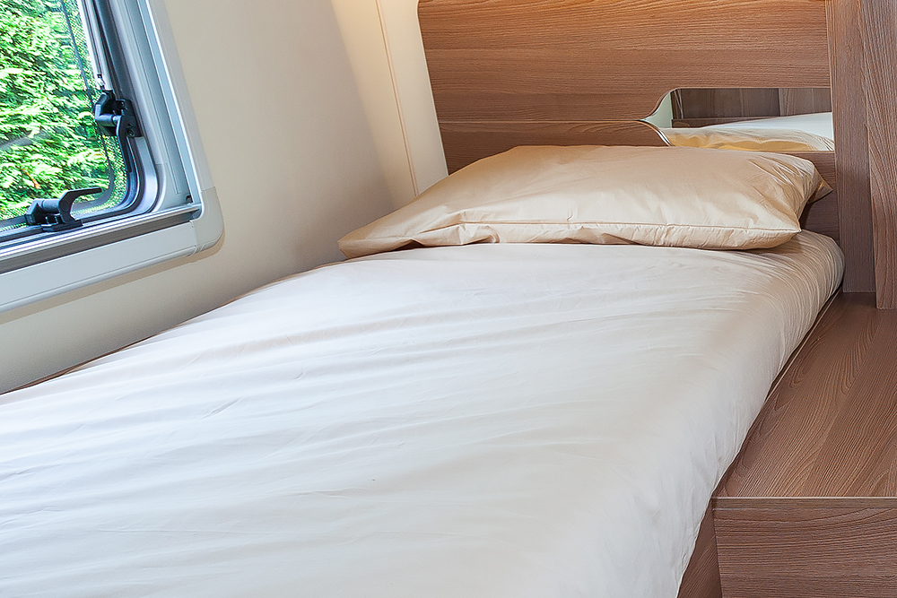 Elddis Caravan Bunk Bed Plain Bedding, Best Mattress For Bunk Beds Uk